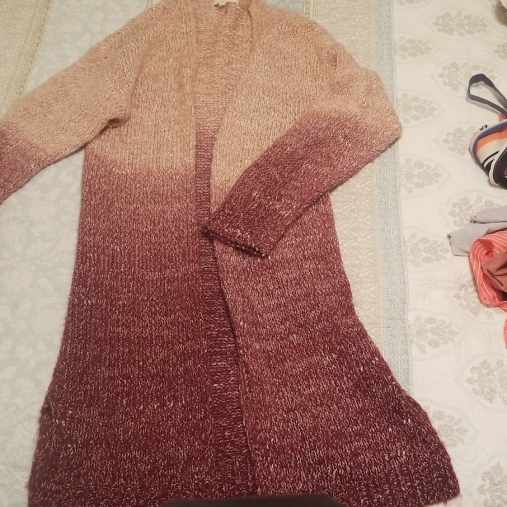 Long knit cardigan